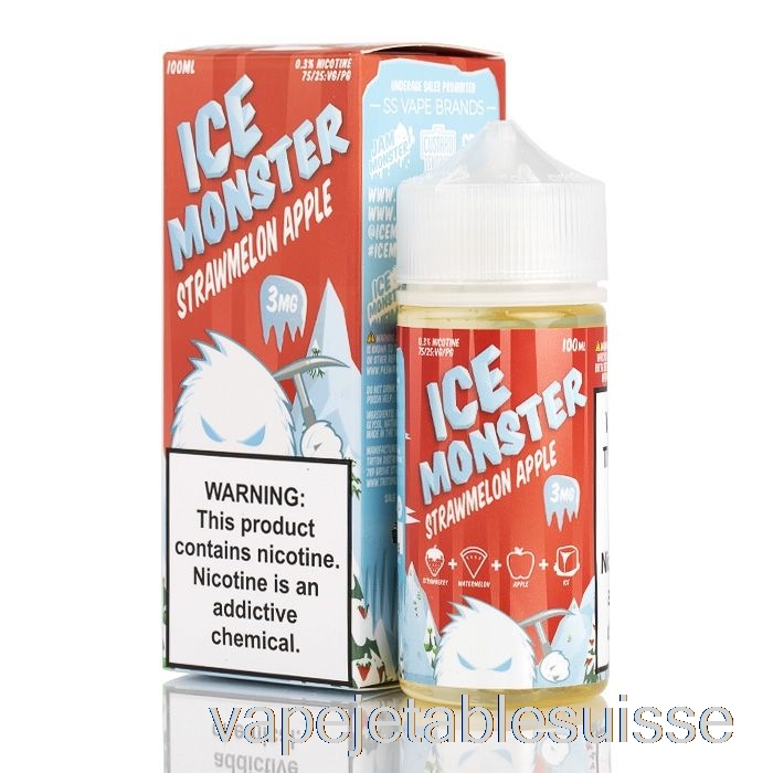 Vape Suisse Glace Paille Pastèque Pomme - Monstre De Glace - 100ml 0mg